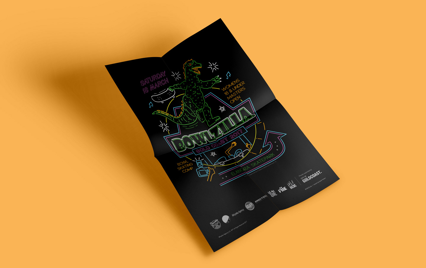 Bowlzilla 2017 poster design