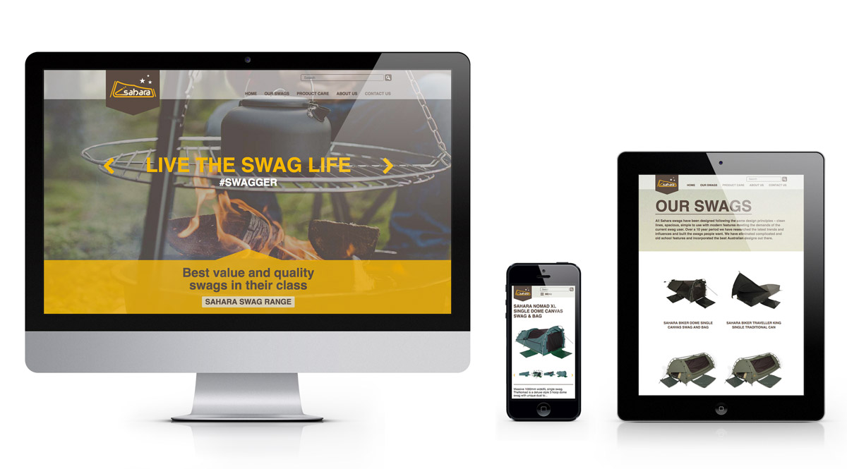 Sahara Swags responsive web design